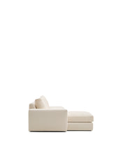 Load image into Gallery viewer, Alea ecru chenille 5-seater modular sofa with left chaise longue and removable cover 340cm - image 3