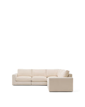 Load image into Gallery viewer, Alea 5-seater modular corner sofa with removable cover in ecru chenille 310 x 310cm - image 2