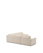 Load image into Gallery viewer, Alea 5-seater modular corner sofa with removable cover in ecru chenille 310 x 310cm - image 3