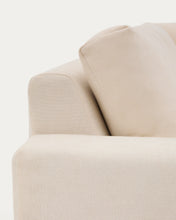 Load image into Gallery viewer, Alea 5-seater modular corner sofa with removable cover in ecru chenille 310 x 310cm - image 8