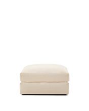 Load image into Gallery viewer, Alea ecru chenille footrest with removable cover 90 x 90cm