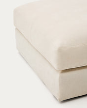 Load image into Gallery viewer, Alea ecru chenille footrest with removable cover 90 x 90cm - image 4