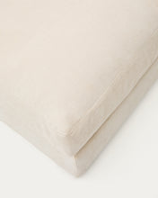Load image into Gallery viewer, Alea ecru chenille footrest with removable cover 90 x 90cm - image 5