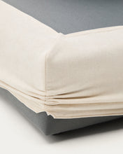 Load image into Gallery viewer, Alea ecru chenille footrest with removable cover 90 x 90cm - image 6