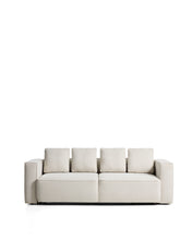 Load image into Gallery viewer, Marela beige chenille 3-seater sofa bed 236cm FSC Mix Credit