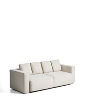 Load image into Gallery viewer, Marela beige chenille 3-seater sofa bed 236cm FSC Mix Credit - image 2
