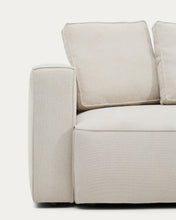 Load image into Gallery viewer, Marela beige chenille 3-seater sofa bed 236cm FSC Mix Credit - image 11