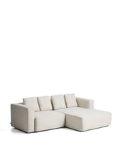 Load image into Gallery viewer, Marela beige chenille 3-seater sofa bed with right chaise longue 236cm FSC Mix Credit - image 2