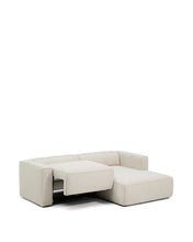 Load image into Gallery viewer, Marela beige chenille 3-seater sofa bed with right chaise longue 236cm FSC Mix Credit - image 5