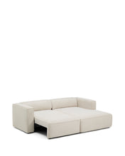Load image into Gallery viewer, Marela beige chenille 3-seater sofa bed with right chaise longue 236cm FSC Mix Credit - image 7