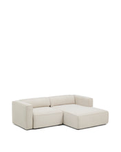 Load image into Gallery viewer, Marela beige chenille 3-seater sofa bed with right chaise longue 236cm FSC Mix Credit - image 8