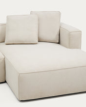 Load image into Gallery viewer, Marela beige chenille 3-seater sofa bed with right chaise longue 236cm FSC Mix Credit - image 12