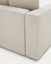 Load image into Gallery viewer, Marela beige chenille 3-seater sofa bed with right chaise longue 236cm FSC Mix Credit - image 13