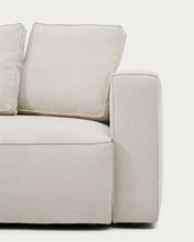 Load image into Gallery viewer, Marela beige chenille 3-seater sofa bed with left chaise longue 236cm FSC Mix Credit - image 12
