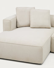 Load image into Gallery viewer, Marela beige chenille 3-seater sofa bed with left chaise longue 236cm FSC Mix Credit - image 13