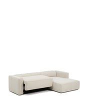 Load image into Gallery viewer, Marela beige chenille 3-seater sofa bed with right chaise longue 276cm FSC Mix Credit - image 4