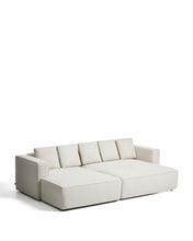 Load image into Gallery viewer, Marela beige chenille 3-seater sofa bed with left chaise longue 276cm FSC Mix Credit - image 3