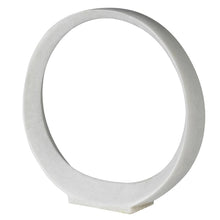 Load image into Gallery viewer, White Abstract Hoop Ornament