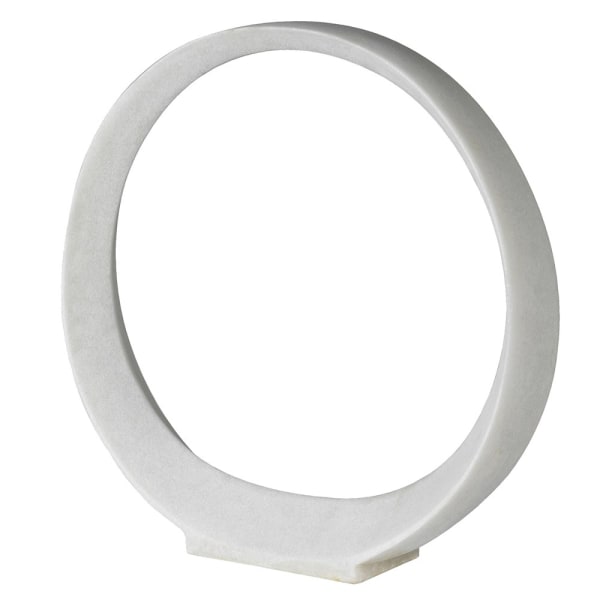 White Abstract Hoop Ornament