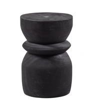 Load image into Gallery viewer, Black Wood Stool