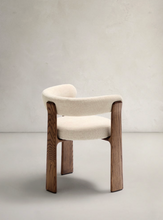 Load image into Gallery viewer, Granite Dining Chair Beige Chenille &amp; Walnut