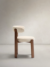 Load image into Gallery viewer, Granite Dining Chair Beige Chenille &amp; Walnut