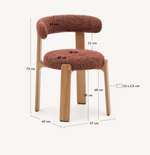 Load image into Gallery viewer, Granite Dining Chair Terracotta Chenille &amp; Ash