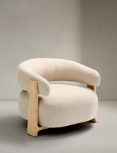 Load image into Gallery viewer, Granite Armchair Beige Chenille &amp; Ash