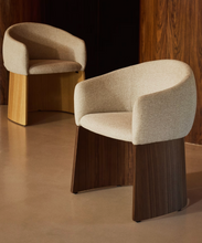 Load image into Gallery viewer, Bosca Chair Beige Chenille &amp; Walnut