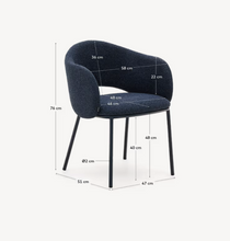 Load image into Gallery viewer, Maina Blue Chenille &amp; Steel