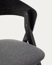 Load image into Gallery viewer, Godia Chair Black &amp; Grey Chenille