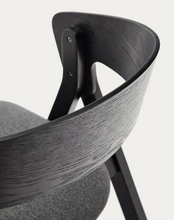 Load image into Gallery viewer, Godia Chair Black &amp; Grey Chenille