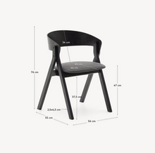 Load image into Gallery viewer, Godia Chair Black &amp; Grey Chenille