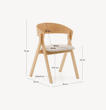 Load image into Gallery viewer, Godia Chair Natural &amp; Beige Chenille