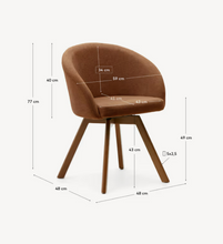 Load image into Gallery viewer, Marvin Swivel Chair Brown Chenille
