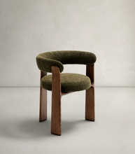 Load image into Gallery viewer, Granite Dining Chair Green Chenille &amp; Walnut