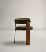 Load image into Gallery viewer, Granite Dining Chair Green Chenille &amp; Walnut
