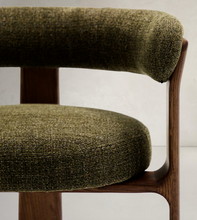 Load image into Gallery viewer, Granite Dining Chair Green Chenille &amp; Walnut
