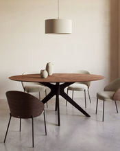 Load image into Gallery viewer, Eamy Chair Light Brown &amp; Wenge Finish