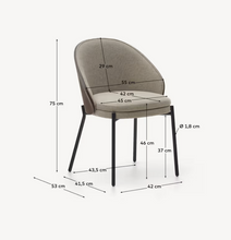 Load image into Gallery viewer, Eamy Chair Light Brown &amp; Wenge Finish