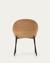 Load image into Gallery viewer, Eamy Chair Light Grey Chenille &amp; Natural Finish