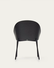 Load image into Gallery viewer, Eamy Chair Light Grey Chenille &amp; Black Finish