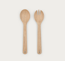 Load image into Gallery viewer, Orford Oak Salad Servers