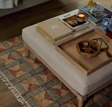 Load image into Gallery viewer, Ophelia Footstool Large - Heavyweight Linen Pale Oat