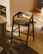 Load image into Gallery viewer, Derile Stool Walnut Finish