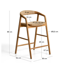 Load image into Gallery viewer, Derile Stool Oak Finish
