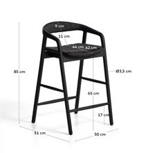 Load image into Gallery viewer, Derile Stool Black Finish