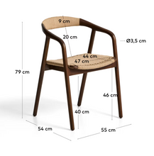 Load image into Gallery viewer, Derile Chair Walnut Finish