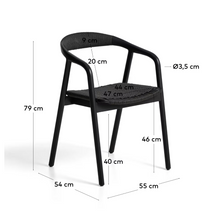 Load image into Gallery viewer, Derile Chair Black Finish