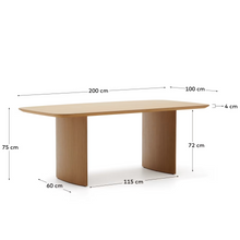 Load image into Gallery viewer, Litto Dining Table Oak Finish